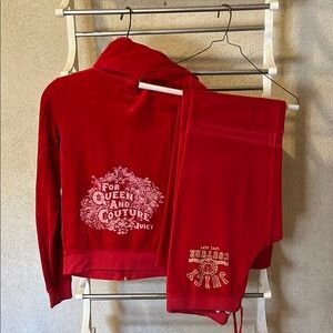 Juicy Couture Red Velour Tracksuit